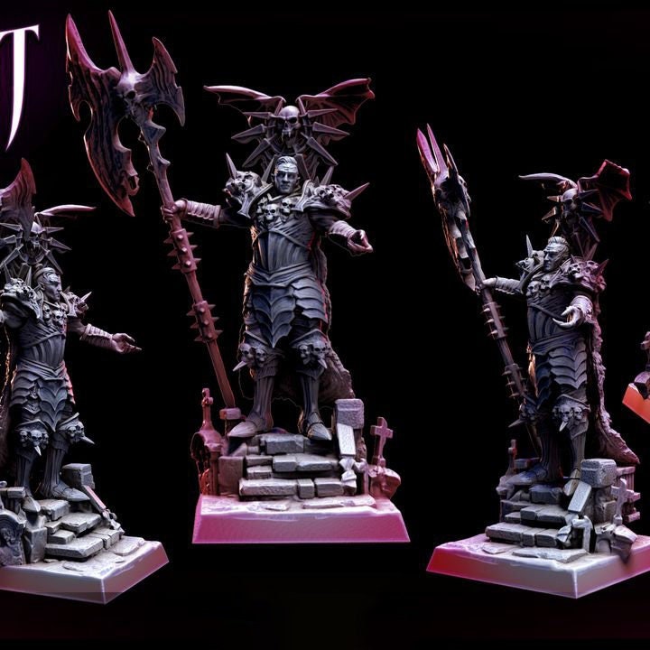 Vampire Lord Strahd, Undead D&amp;D 5e Unpainted Miniature | 28mm, 32mm, 54mm,75mm, 100 Scales | Dungeons and Dragons gift idea| Pathfinder |