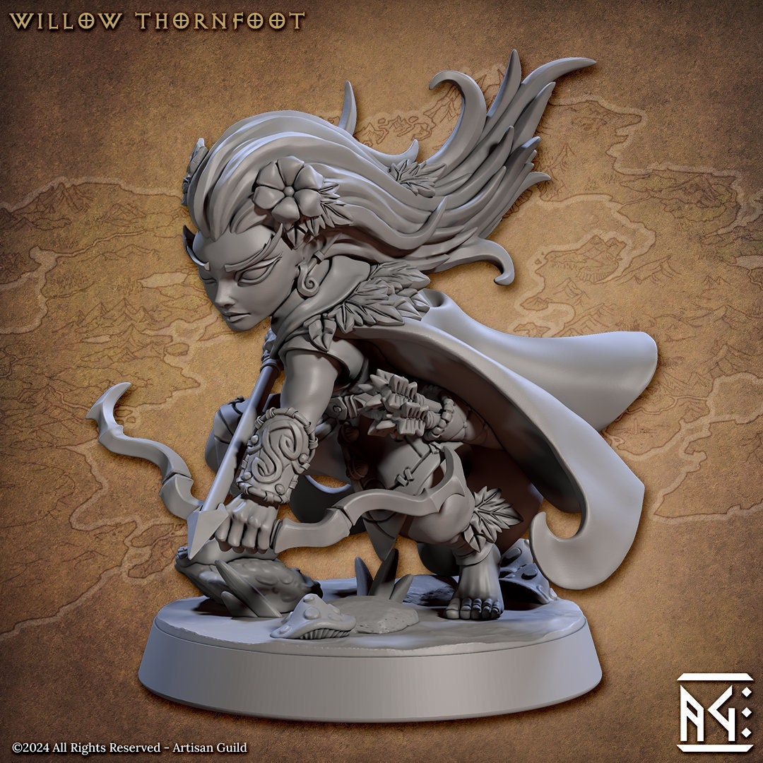 Halfling Gnome Ranger Sharpshooter Fighter PC NPC |Resin Miniature| Dungeons & Dragons | 28mm,32mm,54mm,75mm Scales Pathfinder Artisan Guild