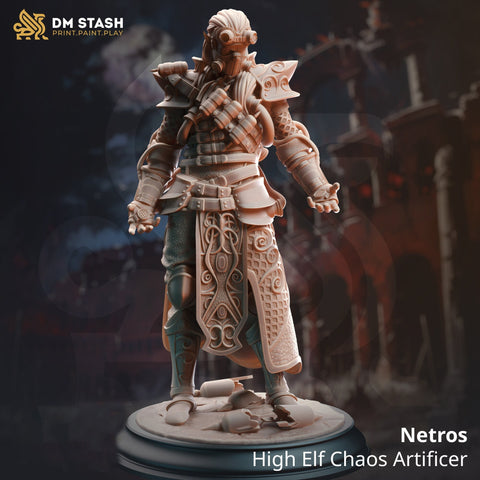 Elf Artificer, Moon Elf, Pc / NPC Mini | 28mm,32mm,54mm,75mm,100mm Scale | Resin Dungeons and Dragons D&D 5e | Pathfinder RPG | DM Stash