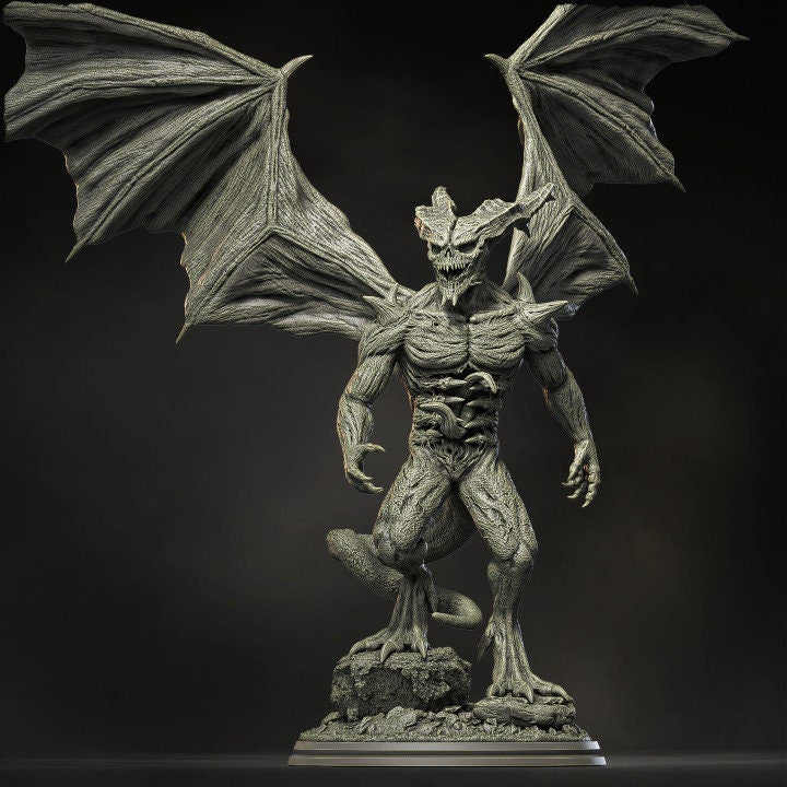 Greater Devil Prime Evil, Demon Lord, Unpainted Miniature | 28mm ,32mm, 54mm, 75mm Scale | Pathfinder | DnD 5E | Dungeons &amp; Dragons 5e