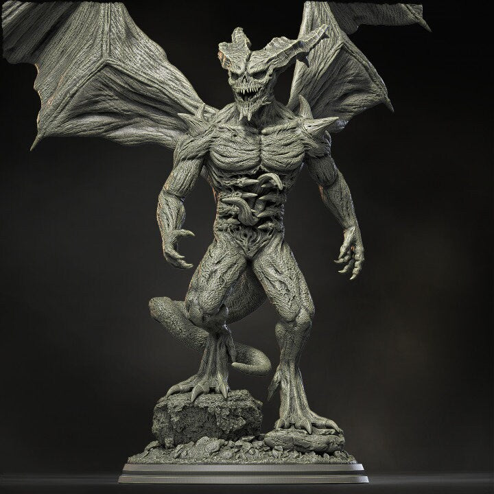 Greater Devil Prime Evil, Demon Lord, Unpainted Miniature | 28mm ,32mm, 54mm, 75mm Scale | Pathfinder | DnD 5E | Dungeons &amp; Dragons 5e