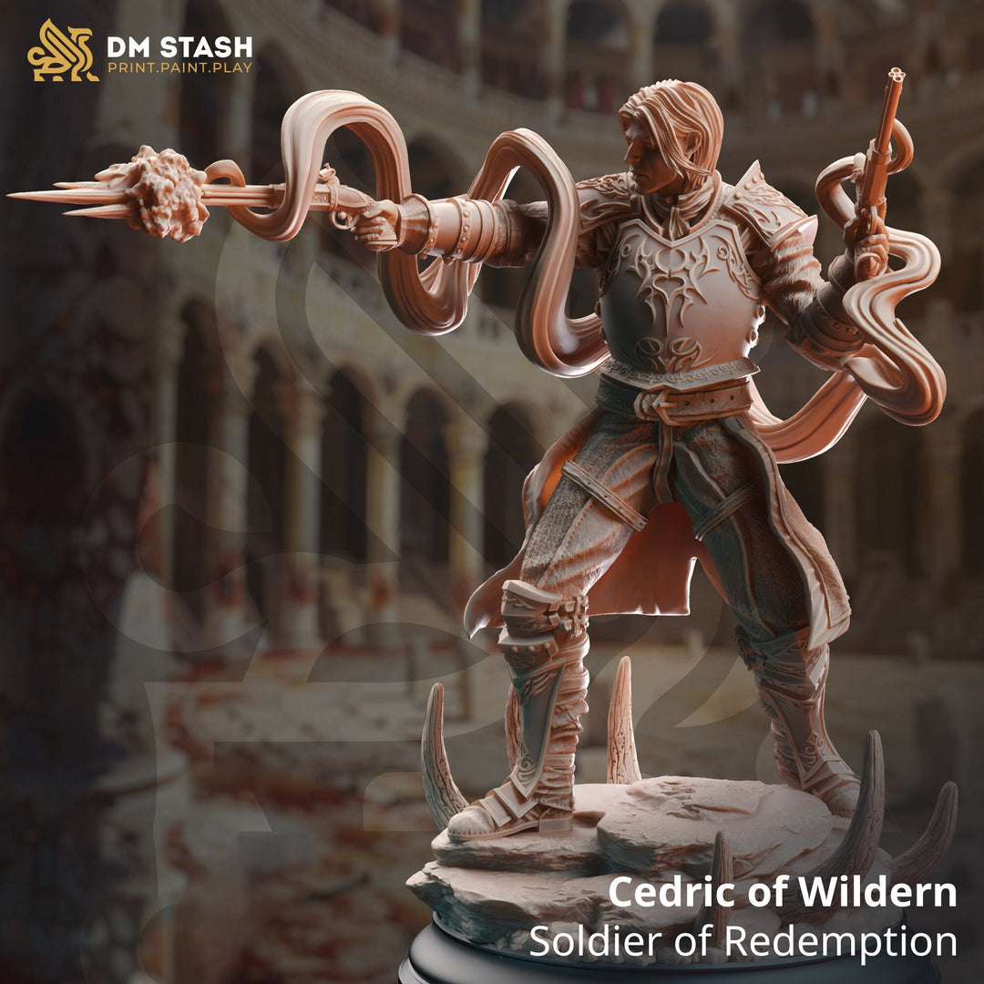 Human Male Fighter Eldritch Knight Gunslinger PC NPC | 28mm, 32mm,54mm, 75mm, 100mm Scales | Dungeons and Dragons | Pathfinder | DM Stash