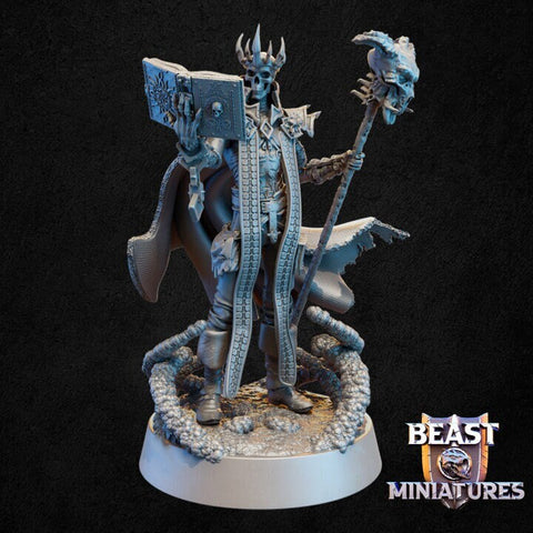 Undead Lich, Arch-Lich Monster Miniature | 28mm,32mm,54mm,75mm,100mm Scales | Dungeons and Dragons Pathfinder | DnD 5e gift idea, RPG figure