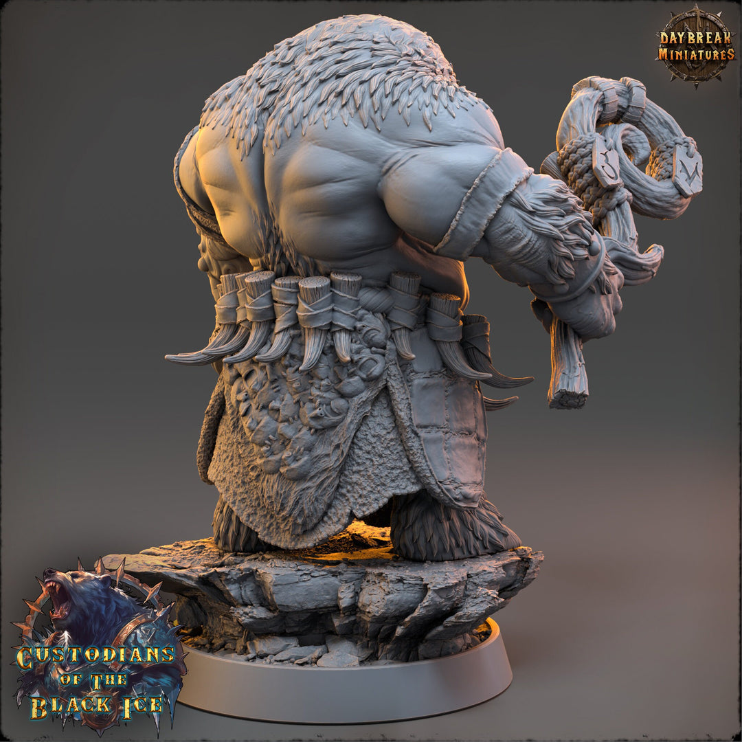Druid BearFolk Werebear Humanoid Scales: 28mm, 32mm,54mm,75mm,100mm | D&amp;D 5e | Dungeons and Dragons | Pathfinder | Daybreak Miniatures