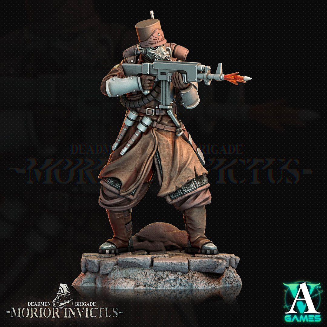 Sci-Fi Miniature Light Infantry Army Veteran | 28mm,32mm, 54mm, 75mm,100mm Scales | Resin Mini | Morior Shocktrooper TPG | Archvillain Games
