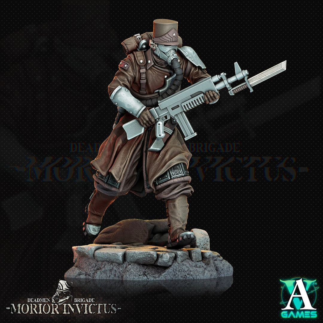 Sci-Fi Miniature Light Infantry Army Veteran | 28mm,32mm, 54mm, 75mm,100mm Scales | Resin Mini | Morior Shocktrooper TPG | Archvillain Games