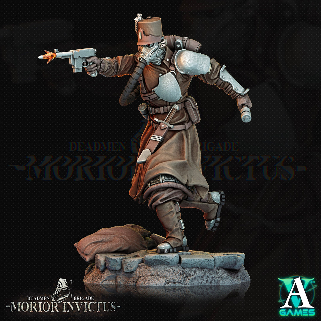 Sci-Fi Miniature Light Infantry Army Veteran | 28mm,32mm, 54mm, 75mm,100mm Scales | Resin Mini | Morior Shocktrooper TPG | Archvillain Games
