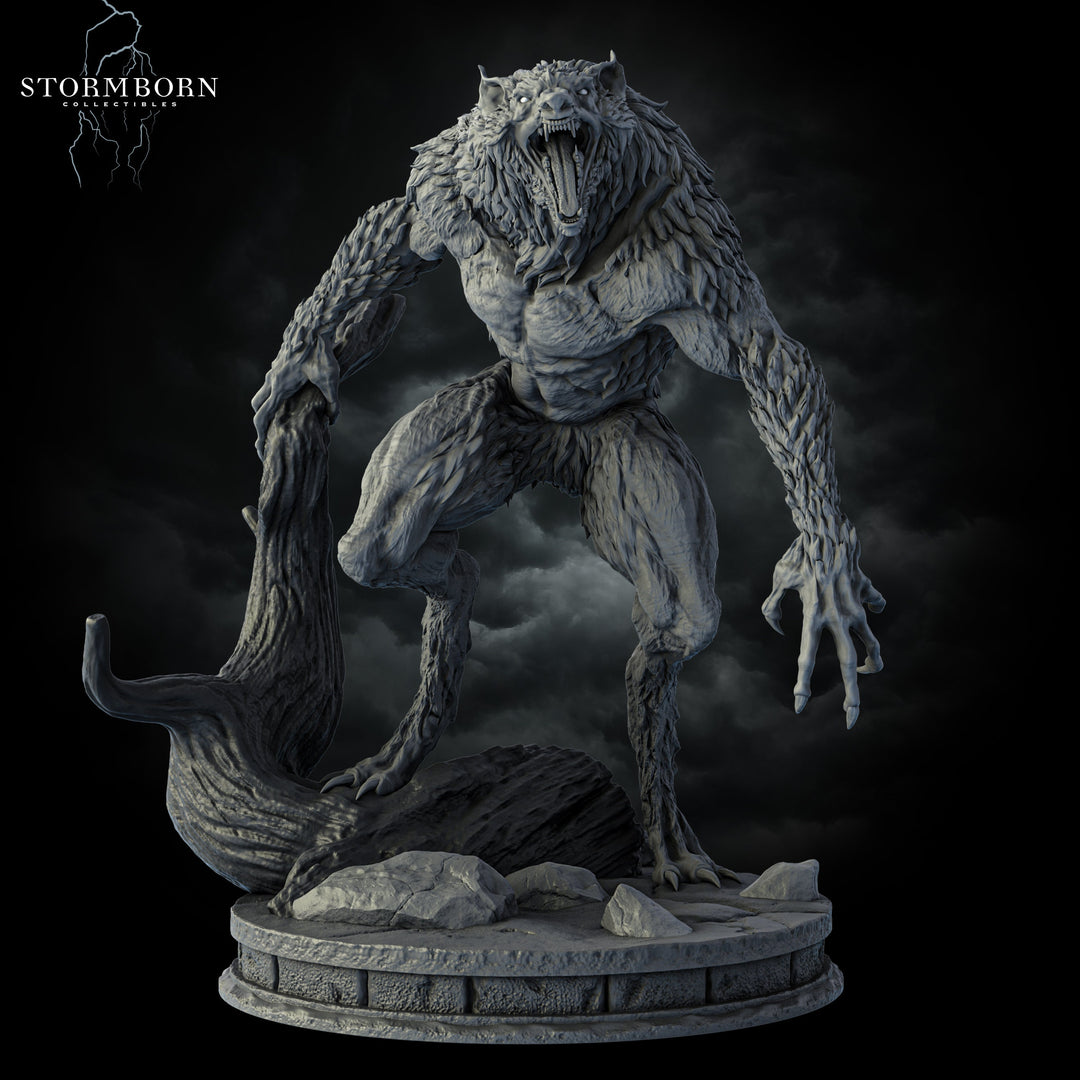 Werewolf Lycanthrope | Scales: 28mm,32mm,54mm,75mm,100mm | D&amp;D 5e Megaboss | Dungeons and Dragons | Pathfinder | Stormborn Collectibles