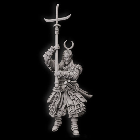 Fighter Battle Master, Samurai, Polearm Master | DnD Miniature 28mm,32mm,54mm, 75mm,100mm Scale Pathfinder Figure/ DnD mini unpainted