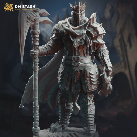 Human Paladin, Fighter Battlemaster | Resin Miniature | 28mm, 32mm, 54mm,75mm, 100mm Scales | Pathfinder Figure | DnD | Figurine unpainted |