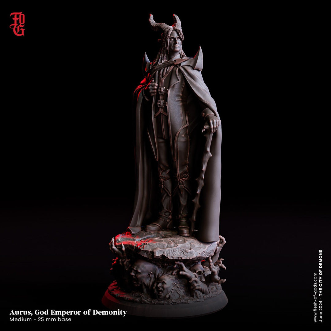 Male Tielfling Wizard, Warlock, Sorcerer | 28mm,32mm,54mm, 75mm,100mm Scale |Player Character Mini Minis -D&D 5e Pathfinder | Flesh of Gods