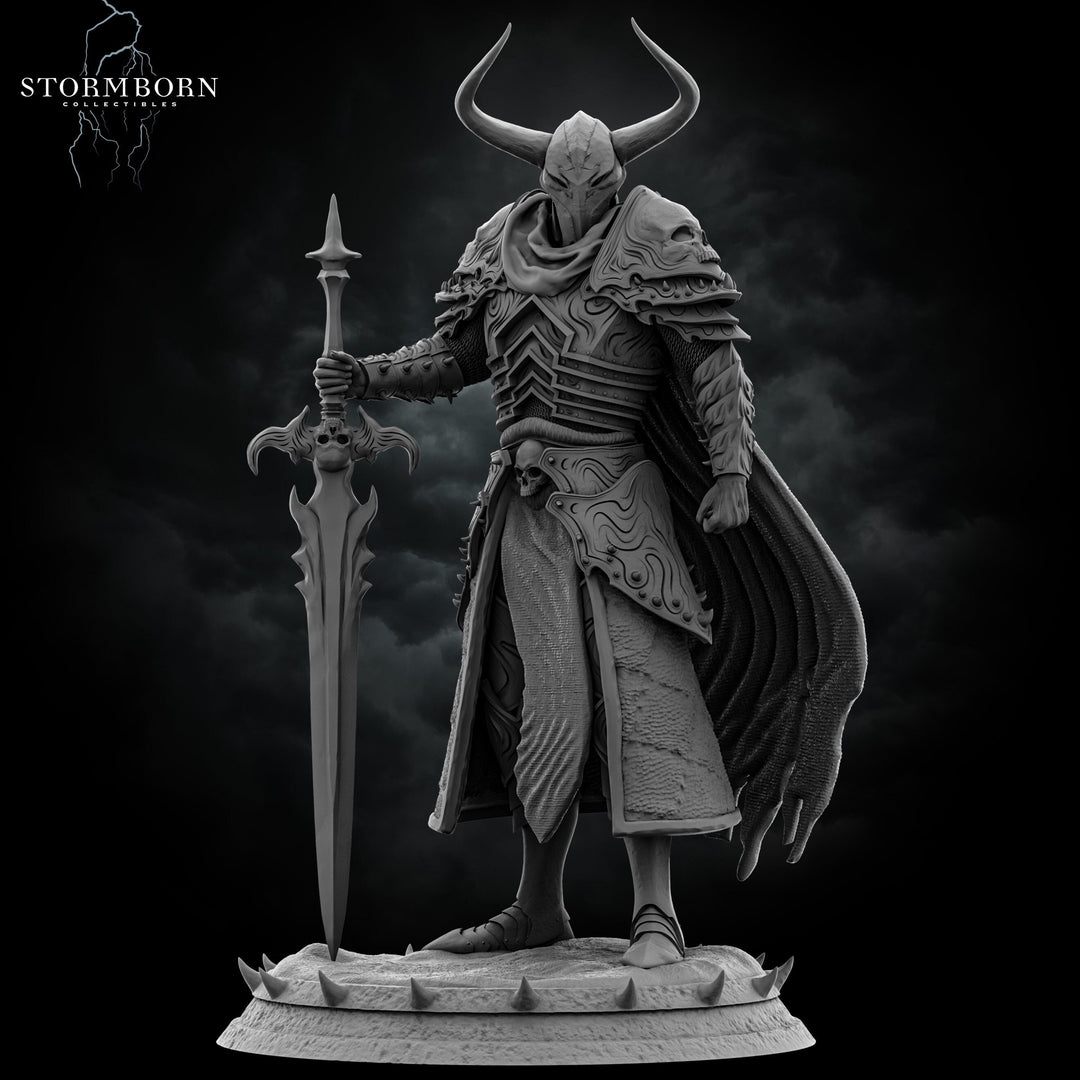 Death Knight, Oathbreaker Paladin Two Handed Great Sword PC NPC | 28mm,32mm,54mm, 75mm, 100mm Scales| Dungeons & Dragons| Pathfinder |