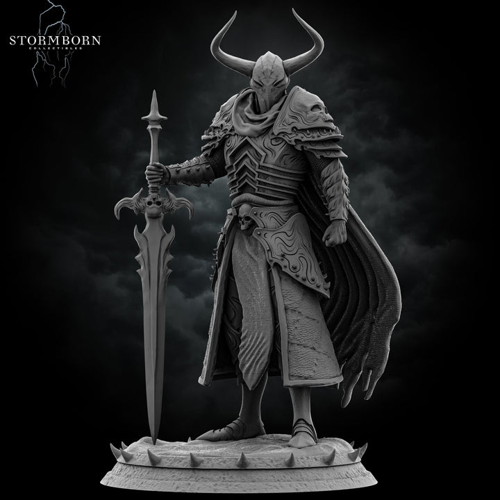 Death Knight, Oathbreaker Paladin Two Handed Great Sword PC NPC | 28mm,32mm,54mm, 75mm, 100mm Scales| Dungeons &amp; Dragons| Pathfinder |
