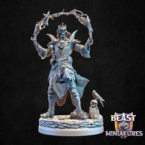 Undead Lich, Arch-Lich Monster Miniature | 28mm,32mm,54mm,75mm,100mm Scales | Dungeons and Dragons Pathfinder | DnD 5e gift idea, RPG figure