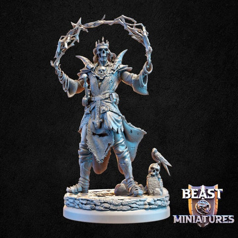 Undead Lich, Arch-Lich Monster Miniature | 28mm,32mm,54mm,75mm,100mm Scales | Dungeons and Dragons Pathfinder | DnD 5e gift idea, RPG figure