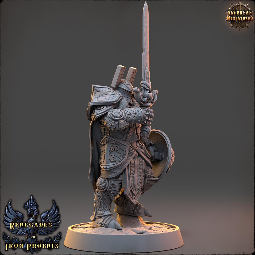 Oath of the Conquest Paladin, Cleric | 28mm, 32mm, 54mm, 75mm Scales | 100mm Tall | Dungeons and Dragons | Pathfinder | Daybreak Miniatures
