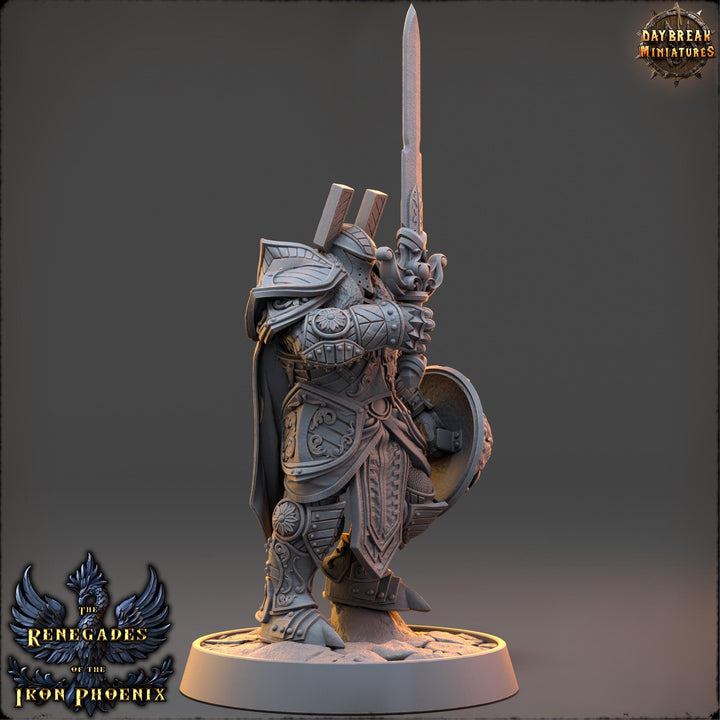 Oath of the Conquest Paladin, Cleric | 28mm, 32mm, 54mm, 75mm Scales | 100mm Tall | Dungeons and Dragons | Pathfinder | Daybreak Miniatures