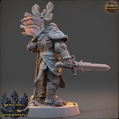 Oath of the Conquest Paladin, Cleric | 28mm, 32mm, 54mm, 75mm Scales | 100mm Tall | Dungeons and Dragons | Pathfinder | Daybreak Miniatures