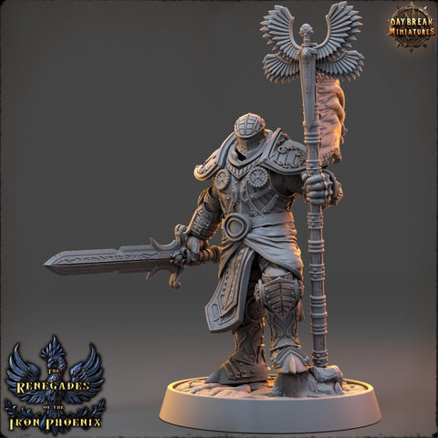 Oath of the Conquest Paladin, Cleric | 28mm, 32mm, 54mm, 75mm Scales | 100mm Tall | Dungeons and Dragons | Pathfinder | Daybreak Miniatures