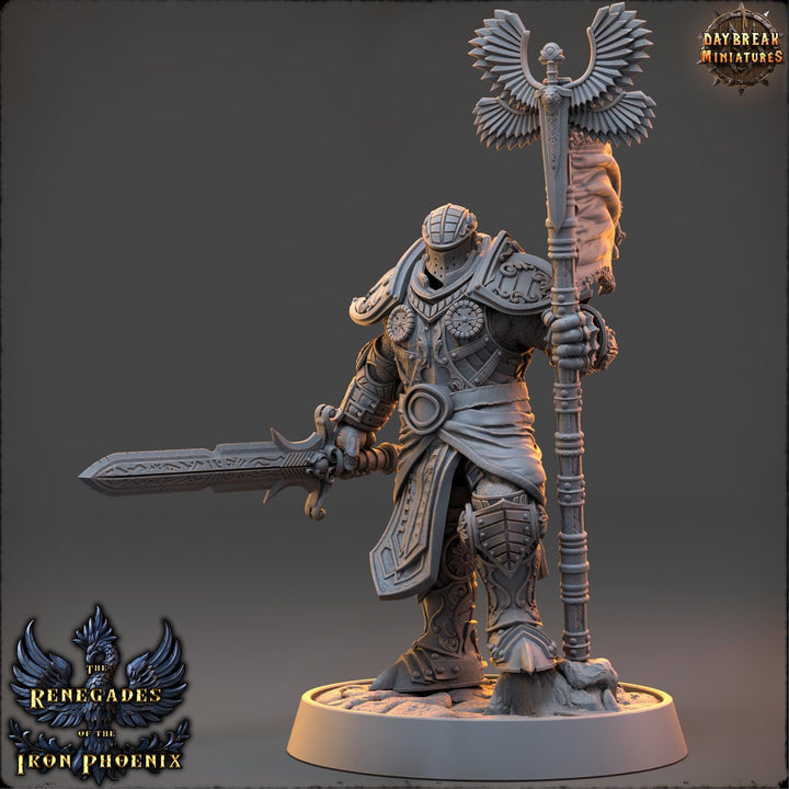 Oath of the Conquest Paladin, Cleric  | 28mm, 32mm, 54mm, 75mm Scales | 100mm Tall | Dungeons and Dragons | Pathfinder | Daybreak Miniatures