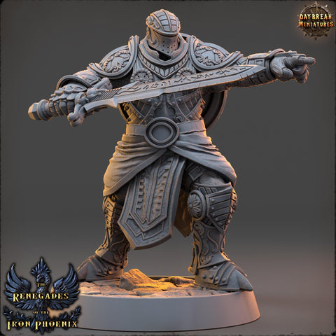 Oath of Vengeance Paladin, Fighter, Cleric | 28mm, 32mm, 54mm, 75mm, 100mm Scales | Dungeons and Dragons | Pathfinder | Daybreak Miniatures