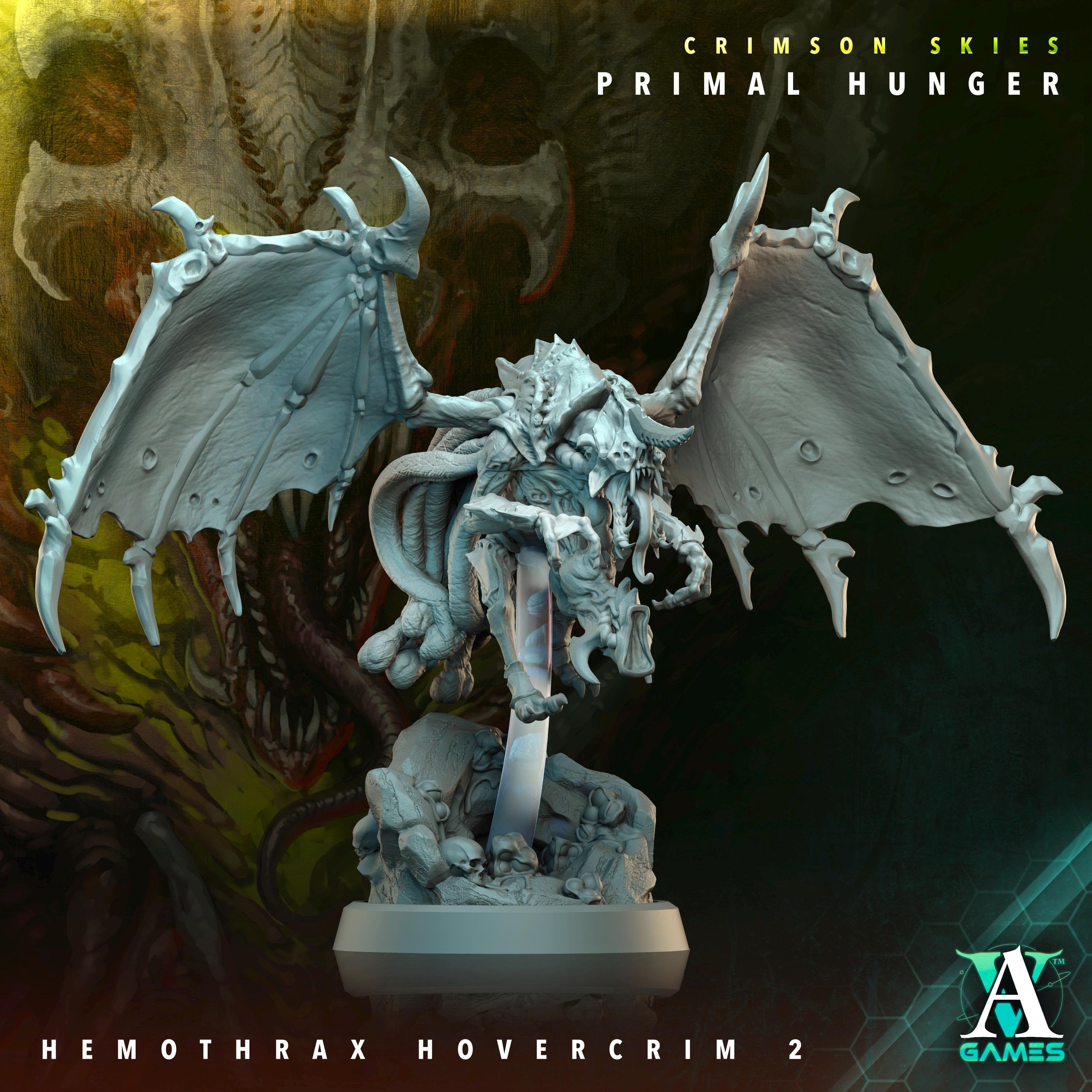 Sci-Fi Flying Insectoid Hemothrax Hovercrim Miniature | 25mm, 40mm, 50 ...