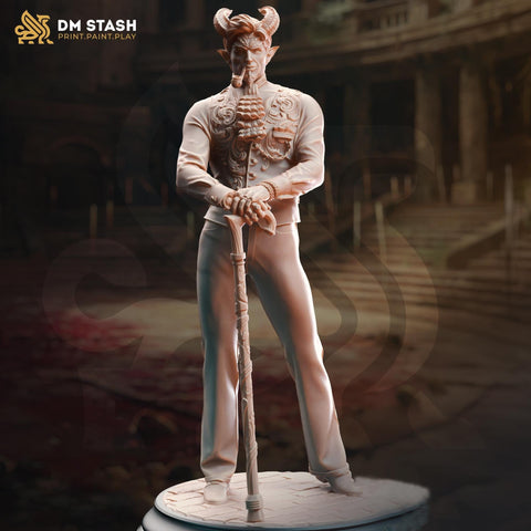 Tiefling Sorcerer Warlock Arcane Trickster Miniature | 28mm, 32mm,54mm,75mm, 100mm Scales | Dungeons and Dragons  5E | DM Stash