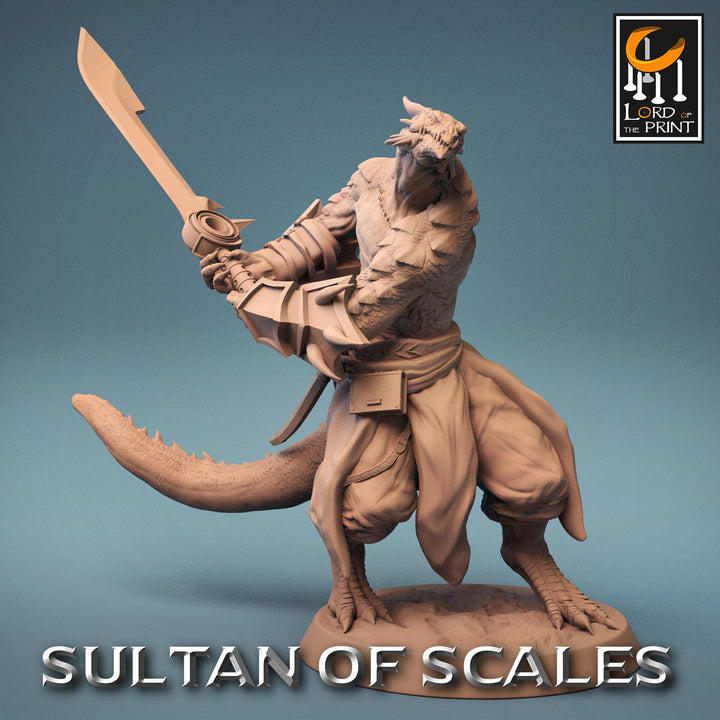 Dragonborn Fighter Ranger Barbarian | 28mm,32mm,54mm,75mm,100mm Scale Resin Mini | Dungeons and Dragons D&amp;D 5e Pathfinder |Lord of the Print