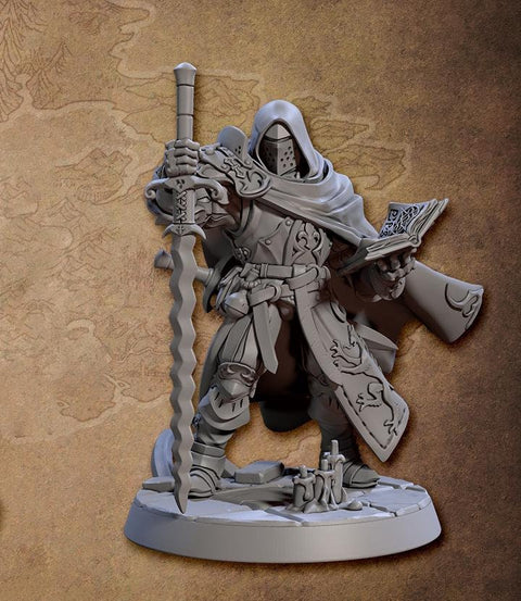 Human War Magic Wizard, Eldritch Fighter | 28mm,32mm,54mm,75mm,100mm Scale Resin Mini | Dungeons and Dragons D&D Pathfinder | Artisan Guild
