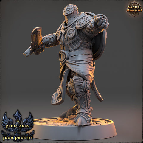 Oath of Vengeance Paladin, Fighter, Cleric | 28mm, 32mm, 54mm, 75mm, 100mm Scales | Dungeons and Dragons | Pathfinder | Daybreak Miniatures