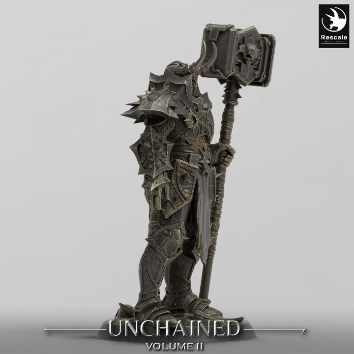 Oathbreaker Paladin, Fighter Battle Master with Maul PC / NPC, DnD 5e Unpainted Mini| 28mm, 32mm,54mm,75mm,100mm Scales | Dungeons &amp; Dragons