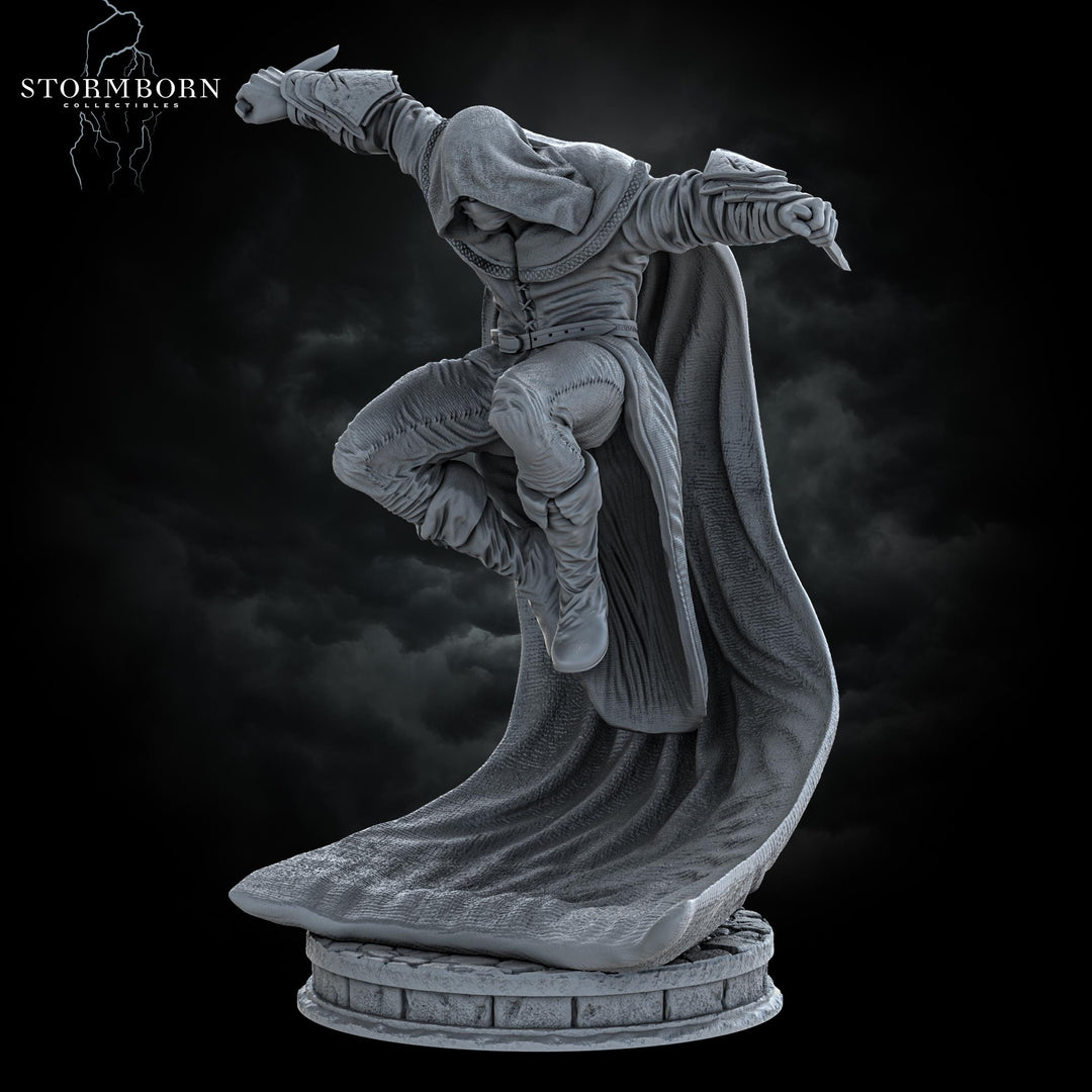 Rogue, Assassin, Thief PC / NPC Miniature | 28mm, 32mm, 54mm,75mm, 100mm Scales | Pathfinder Figure | D&amp;D 5e | Resin mini