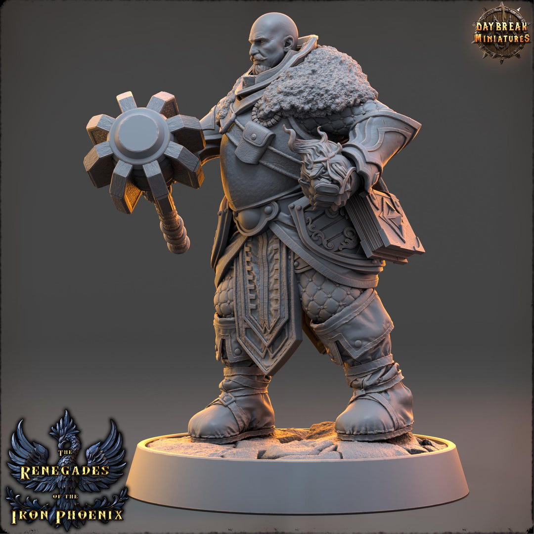 Human Cleric, Paladin PC /NPC Unpainted | 28mm,32mm,54mm,75mm,100mm Scales | Dungeons and Dragons | Pathfinder | Daybreak Miniatures