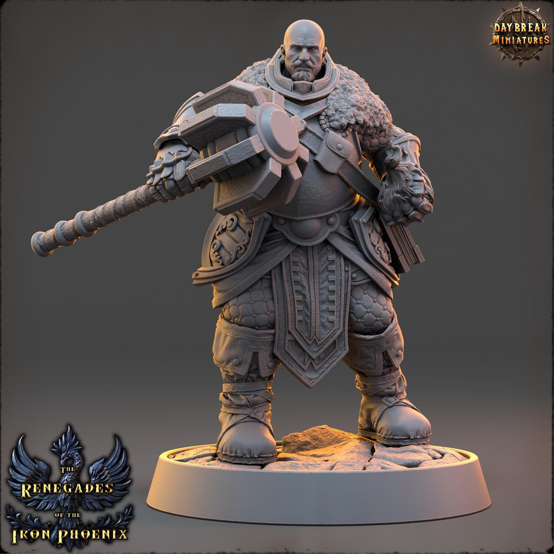 Human Cleric, Paladin PC /NPC Unpainted | 28mm,32mm,54mm,75mm,100mm Scales | Dungeons and Dragons | Pathfinder | Daybreak Miniatures