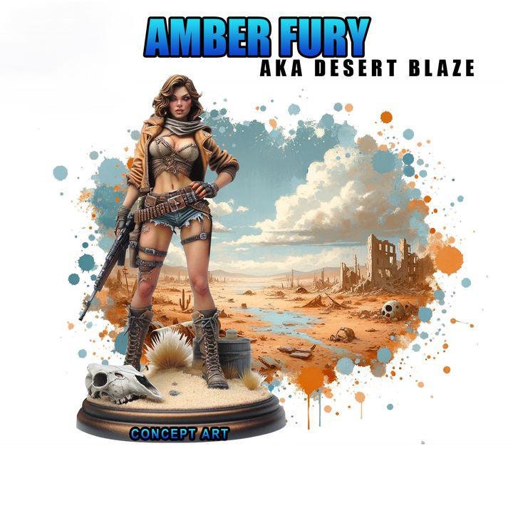 Female Sci-Fi Warrior Soldier, PC NPC Unpainted Resin Miniature | NSFW Topless & Nude versions | 28mm, 32mm,54mm, 75mm, 100mm Scales |DnD 5e