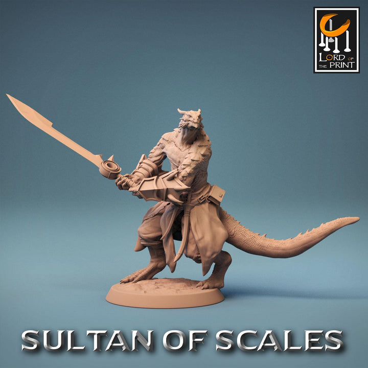 Dragonborn Fighter Ranger Barbarian | 28mm,32mm,54mm,75mm,100mm Scale Resin Mini | Dungeons and Dragons D&amp;D 5e Pathfinder |Lord of the Print