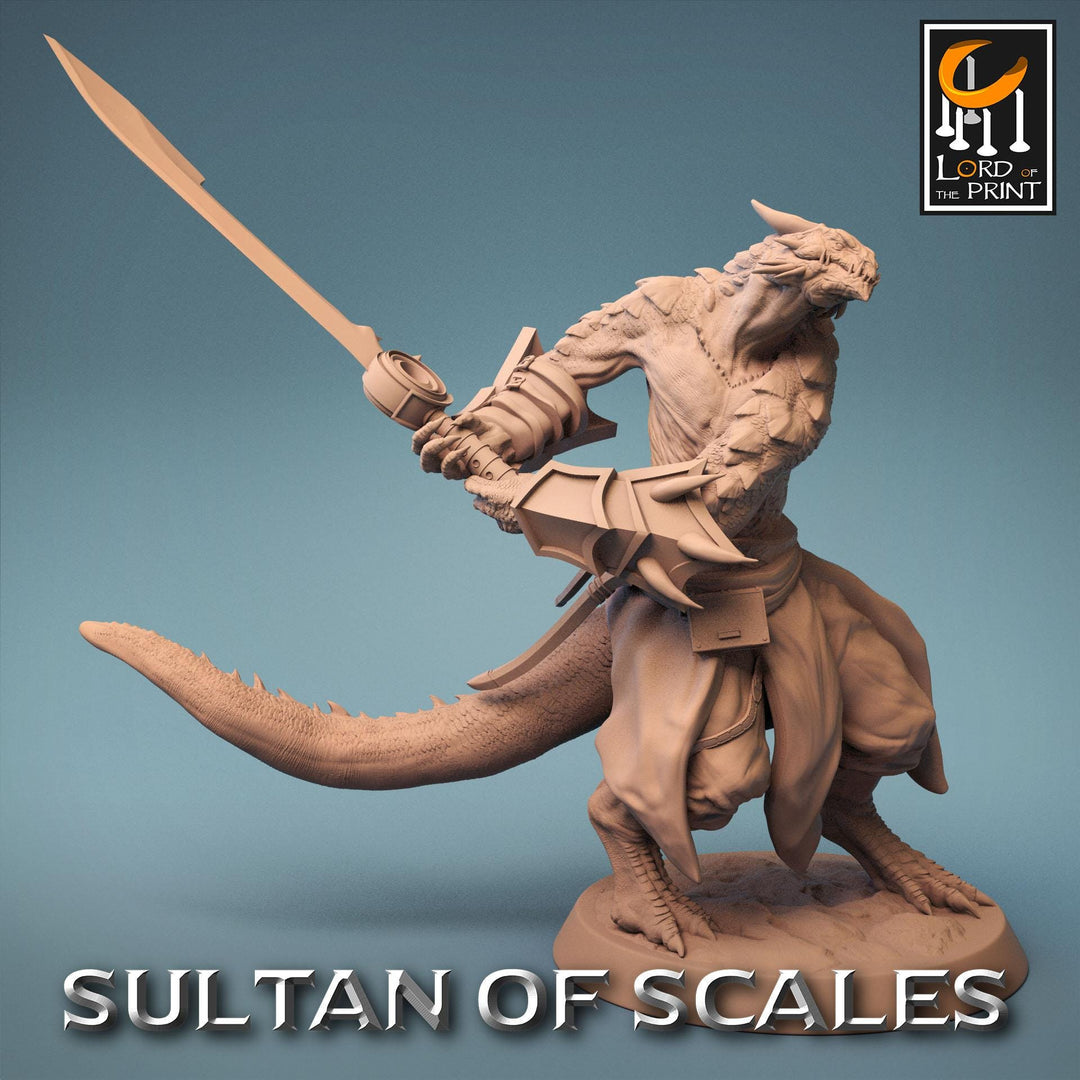 Dragonborn Fighter Ranger Barbarian | 28mm,32mm,54mm,75mm,100mm Scale Resin Mini | Dungeons and Dragons D&amp;D 5e Pathfinder |Lord of the Print