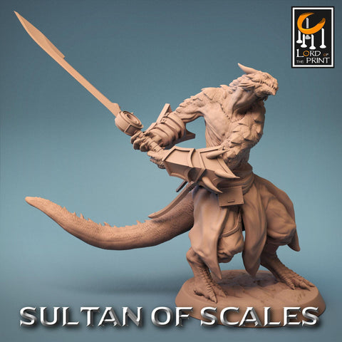 Dragonborn Fighter Ranger Barbarian | 28mm,32mm,54mm,75mm,100mm Scale Resin Mini | Dungeons and Dragons D&D 5e Pathfinder |Lord of the Print