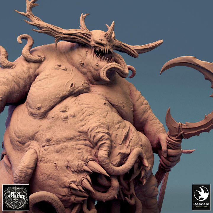 Flesh Golem Abomination Pestilence Demon (4 sizes) | 110mm Tall Proxy size | Large, Huge, Gargantuan D&amp;D scale | Daemon Mini | Wargames |