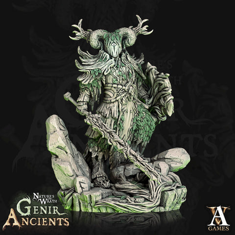 Ancient Verdant Lord (5 sizes) Unpainted Miniature | 28mm,32mm, 54mm,75mm,100 Scales | Dungeons & Dragons |Pathfinder | Archvillain games