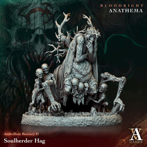 Soulherder Hag (5 sizes) Unpainted Miniature DnD 5e | 28mm,32mm, 54mm,75mm,100 Scales | Dungeons & Dragons |Pathfinder | Archvillain games