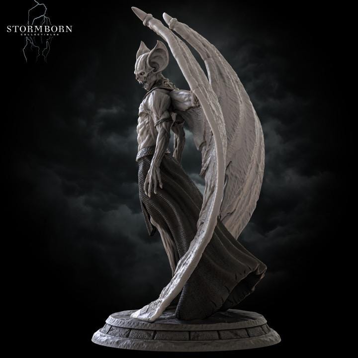 Vampire Lord Elder Undead NPC D&amp;D Miniature | 28mm, 32mm, 54mm,75mm, 100mm Scales | Pathfinder Figure | Figurine unpainted | RPG Gift Idea