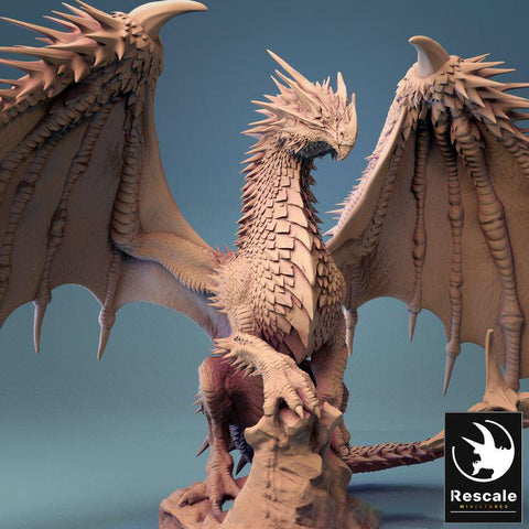 Chromatic Ancient Red Dragon- (4 sizes) D&D Miniature | 360mm Wing Span,175mm Height | Resin Figurine |Dungeons and Dragons 5e Pathfinder