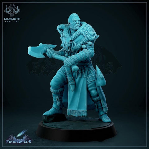 Human Ranger Fighter Viking PC / NPC Unpainted | 28mm,32mm,54mm,75mm,100mm Scale | Resin Dungeons and Dragons D&D 5e | Pathfinder |