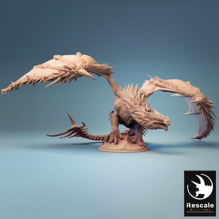 Chromatic Adult, Ancient Red Dragon (4 sizes) D&amp;D Miniature | 460mm Wing Span, 185mm Height |Resin Figure Dungeons and Dragons 5e Pathfinder
