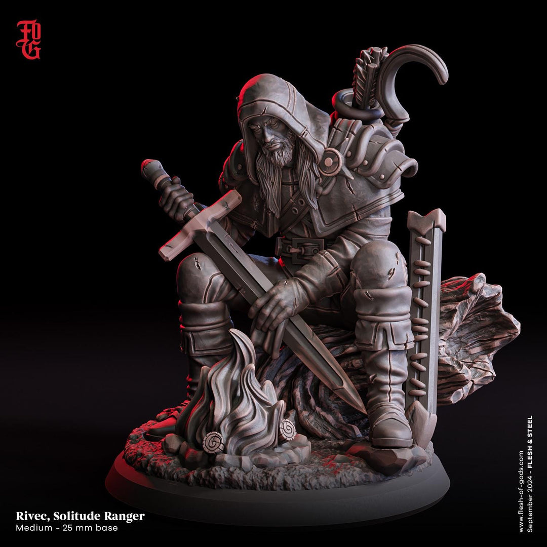 Human Ranger, Rogue, Fighter | 28mm,32mm,54mm,75mm,100mm Scale Resin Miniature |Dungeons and Dragons D&D 5e Pathfinder |Flesh of Gods