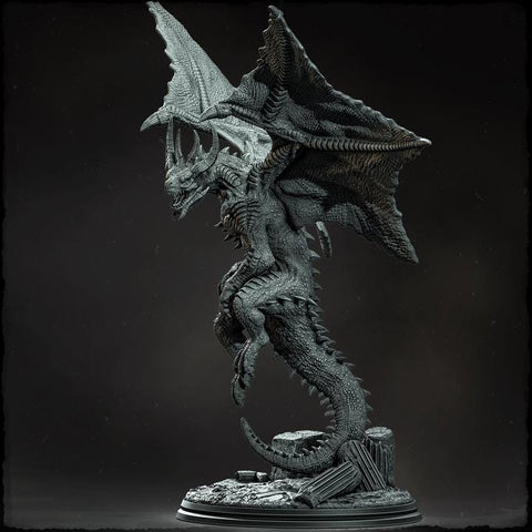 Chromatic Dragon (4 sizes) D&D Miniature | 230mm Height, 220mm Wing Span | Resin Dragon Statue | Figurine | Dungeons and Dragons 5e