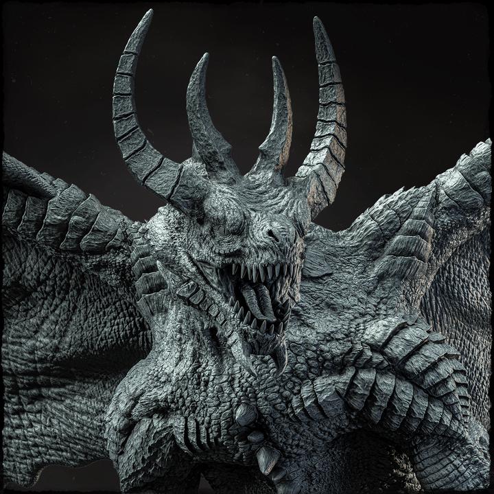 Chromatic Dragon (4 sizes) D&amp;D Miniature | 230mm Height, 220mm Wing Span | Resin Dragon Statue | Figurine | Dungeons and Dragons 5e