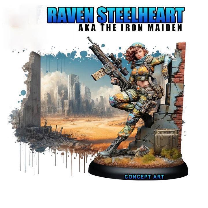 Female Sci-Fi Warrior Soldier, PC NPC Unpainted Resin Miniature | NSFW Topless & Nude versions | 28mm, 32mm,54mm, 75mm, 100mm Scales |DnD 5e