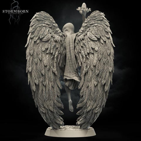 Female Celestial Angel PC NPC D&D Miniature | 28mm, 32mm, 54mm,75mm, 100mm Scales | Pathfinder Figure | Figurine unpainted | RPG Gift Idea